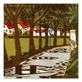 Image for Kunstdruck: Holzschnitt Baumallee