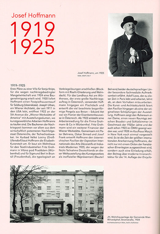 JOSEF HOFFMANN 1870–1956. Progress through beauty