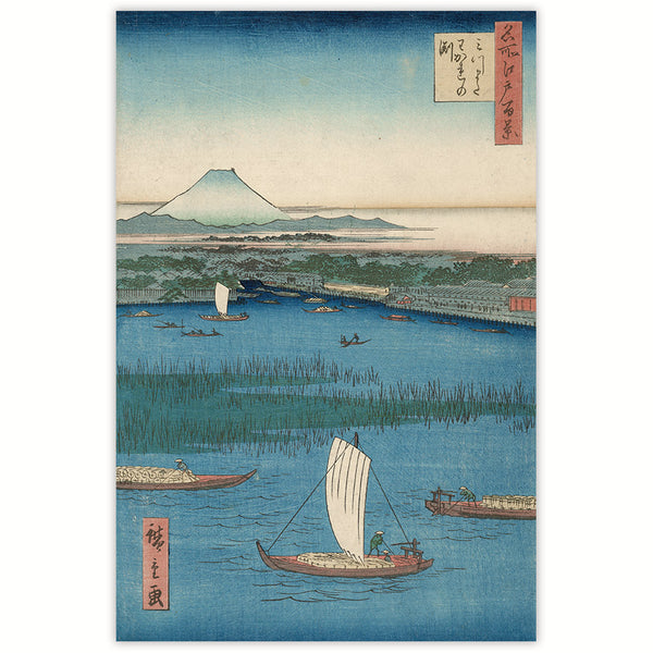 100 Famous Views of Edo - River Arms in Mitsumata Wakarenofuchi 