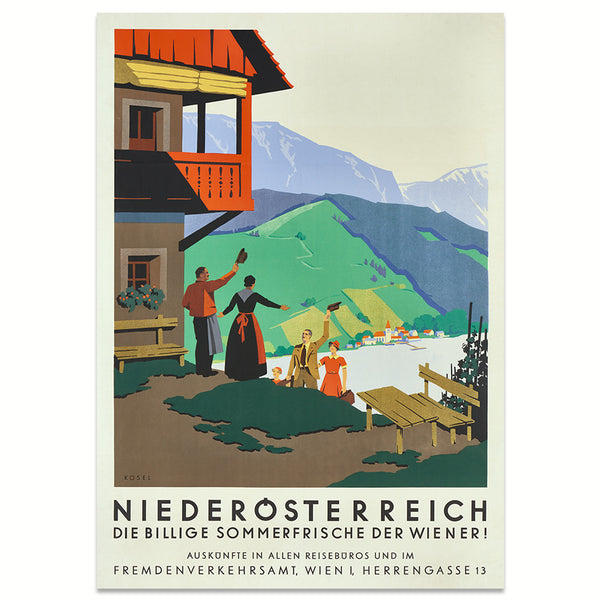 Kunstdruck: Werbeplakat 1935 - Niederösterreich