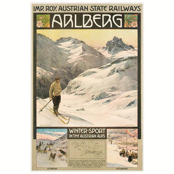Advertising poster 1908 - Arlberg 